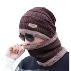 Woolen Cap with Neck Warmer & Gloves for Men & Women 
