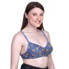Cotton Blend Printed Padded Bra for Women 