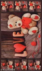 Knit Printed Fridge Top Cover with Side Pockets 