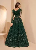 Net Embroidred Semi Stiched Lehenga Choli for Women 