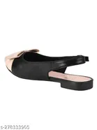 Shoetopia Suede Solid One-Toe Flats for Women 