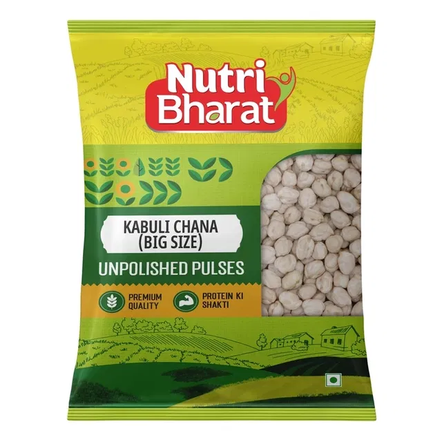 Nutri Bharat Unpolished Kabuli Chana (Big Size) 1 Kg
