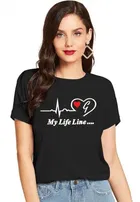 Half Sleeves Printed T-shirt for Women & Girls 