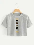 Printed Crop T-shirt for Women 