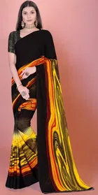 Georgette Printed Saree for Women 