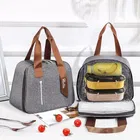 Grey & Brown Dual Tone Insulated thermal Lunch Bag