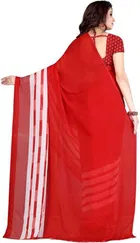 Georgette Checkered Saree for Women 