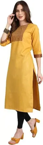 Women Cotton Blend Printed Kurta 