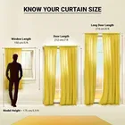 Polyester Door Curtains, 7 Feet, Blue, Set Of 2