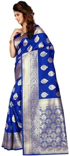 Banarasi Silk Jacquard Print Saree for Women 