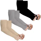 Lycra Solid Full Hand Gloves for Men & Women 