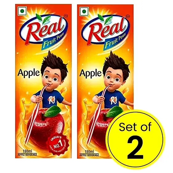 रियल एप्पल जूस 2X180 ml (सेट ऑफ़ 2)