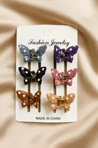Women's Butterfly Mini Hair Claw Clip Set 