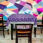 Polyester Printed Table Cloth (Purple, 40x60 inches)