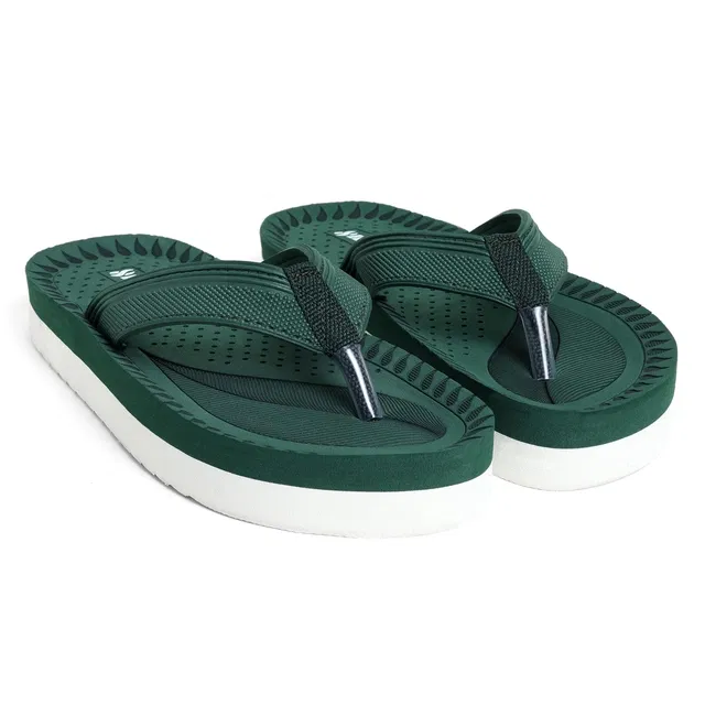 Solid Thong Flip-flops for Women (Maroon, 7)