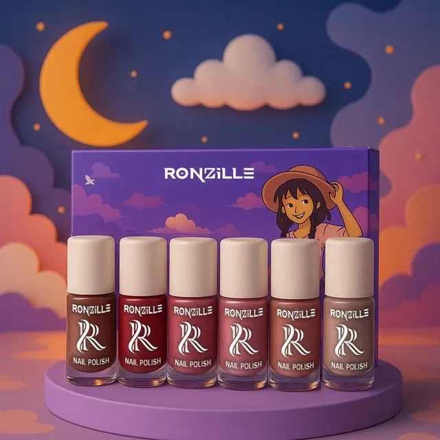 Ronzille Quick Dry Nail Polish Combo (Pack of 6)