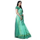 सिद्धिदाता टेक्सटाइल विमेंस कॉटन ब्लेंड स्ट्राइप साड़ी विद अन-स्टीट्च्ड ब्लाउज पीस 