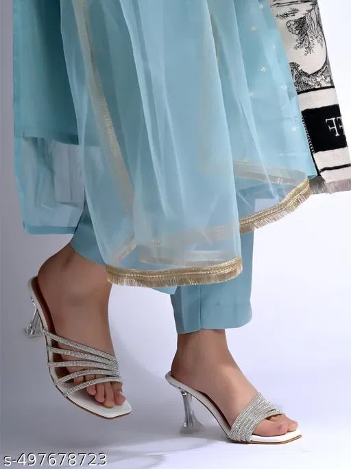 Shoetopia Heel Sandals White (IND-7)