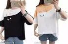 Nylon T-shirt for Women, Multicolour, Pack of 2 