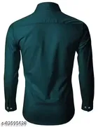 Formal Wear Cotton Blend Shirt for Men, Teal 