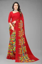 Georgette Printed Saree for Women 