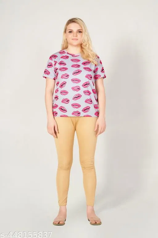 Tshirts for Women (Grey, M)