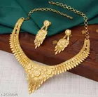 Alloy Necklace with Earrings for Women 