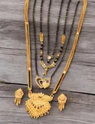 Combo of 4 Pcs Mangalsutras with Earrings Set for Women 