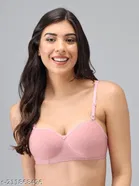 Cotton Blend Solid Padded Bra for Women 