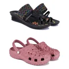 Combo of Sandals & Clogs for Women 