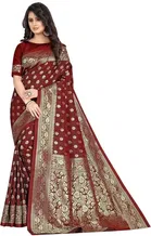 Kanjeevaram Silk Jacquard Embroidery Saree for Women 