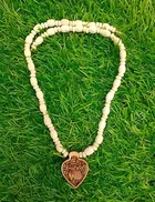 Radha Krishna Heart Shape Wooden Kanthi Mala