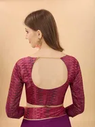 SVB Vichitra Silk Women Jacquard Saree With Un-Stitched Blouse 