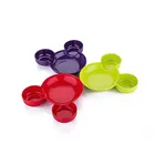 Unbreakable Plastic Food Serving Plate, Pack of 2, Assorted