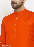 Cotton Blend Solid Kurta for Men 