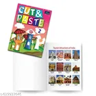 Kids Book of Cut & Paste Set of 2 Early Learning Activity Books for Children Creative Scissor Skills Practice Craft Workbook Brain Development Homeschooling Toddlers Kindergarten Preschool Fun Learning