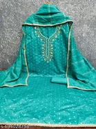 Chanderi Cotton Punjabi/All Over Suits Semi-Stitched Suits for Women 