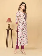 Cotton Printed Women's Kurta with Pant Set 