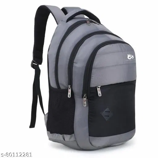 Polyester Backpack for Men & Women, Grey