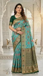 Banarasi Woven Silk Blend Saree for Women 