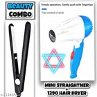 Plastic Hair Dryer with Straightener 