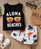 Cotton Blend Printed Clothing Set for Boys 