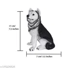 Resin Siberian Husky Sitting Showpiece 