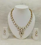 Beautiful Kundan Necklace for Women & Girls, White