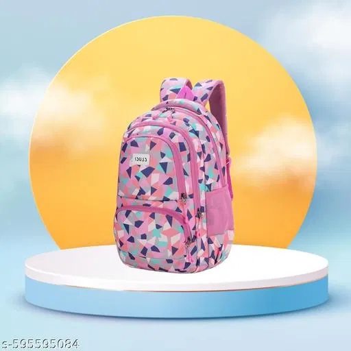 Polyester Backpack Bag, Pink