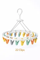 Baby Cloths Hanger Folding Clothes Drying Rack for Apartment Household Laundry Room 22 Clips