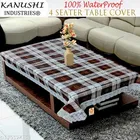 KANUSHI Industries® 100% Waterproof & Dustproof Plastic Center Table Cover For 4 seater