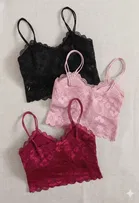 Cotton Solid Padded Bras for Women, Multicolour, Pack of 3 