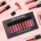 Skin Smoothie Waterproof Mini Liquid Lipstick Kit (Pack Of 10)