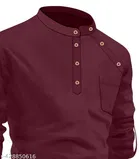 Solid Cotton Kurta Set for Boys 